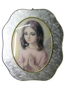 Vintage hand made in Italy framed wall decoration (30 x 25 cm) - Picture 1 of 7