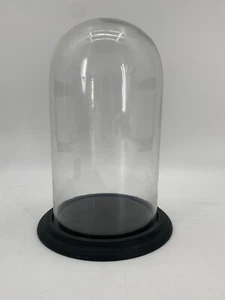 GLASGLOCKE KUPPEL GLASSTURZ GLASHAUBE GLAS GLOSCHE MUNDGEBLASEN SOCKEL VINTAGE - Bild 1 von 5