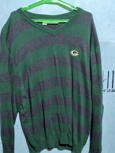 Cutter & Buck Green Bay Packers V-Neck Sweater Mens XL Football Green - Picture 1 of 10