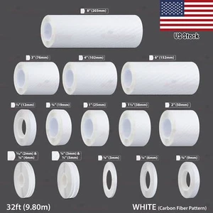 Vinyl Pinstriping Pin Stripe Styling Adhesive Tape Sticker CARBON FIBER WHITE - Picture 1 of 27