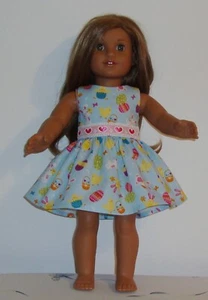 18" Doll Easter Bunny & Chick Print Dress (Fits American Girl) - New - So Cute! - Picture 1 of 1