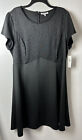 NWT Shelby & Palmer Women Black Casual Dress Sz 20 Embosed Front Below the Knee