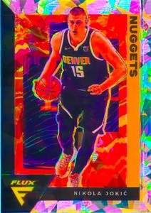 Nikola Jokic 2020-21 Flux Basketball Fanatics Silver Cracked Ice Prizm Card #43