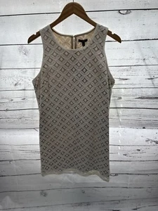 Apt.9 Womens A line Lace Sleeveless Dress Ivory Petite Large NWT - Picture 1 of 4