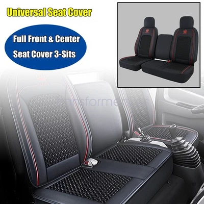 Juego completo envolvente para 3 fundas de asiento de coche Toyota cuero PU almohadilla de cojín perforada Foto 1 de 4