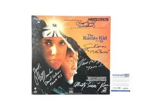 Karate Kid Part III Cast Signed Laserdisc By 5 Ralph Macchio Cobra Kai ACOA 🥋 - Picture 1 of 3