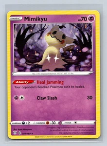 Mimikyu #081/189 SWSH03: Darkness Ablaze Rare - Pokemon Card D12 - Picture 1 of 2