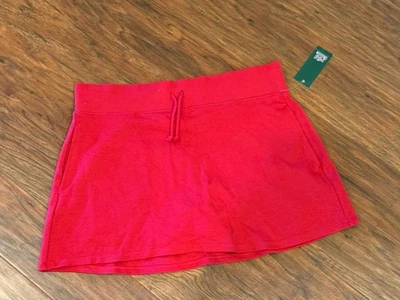 Red Knit Skort, Wild Fable Juniors Size Large, New With Tags, Pockets And Tie - Image 1 of 4
