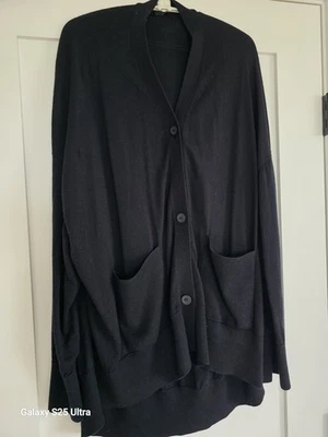 COS Light Wool Boyfriend Oversized Tunic Dark Blue Longer Back Hem M - Image 1 of 4