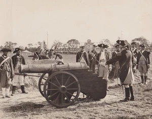 1931 Press Photo Re-Enact of Battle of Yorktown at Sesquicentennial Celebration - Picture 1 of 2