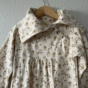 Kate Quinn Dress Toddler Girls Size 6 Cream Honey Pot Pockets Organic Cotton - Picture 1 of 12