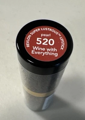 Super Lustrous Lipstick 520 Wine With Everything 0.15 Ounce Cream Pearl Finish - Image 1 of 3