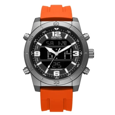 Kenneth Cole Reaction男士模拟数字手表硅胶表带KRWGP2183510 — 第 1/2 张图片