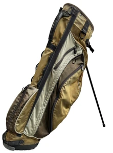 Sun Mountain Gold/Brown 5 Way Divider Golf Stand Bag With Carry Handle 6 Pockets - Picture 1 of 12
