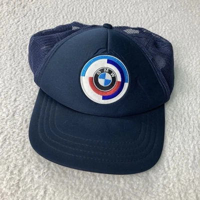 Gorra de malla para camionero BMW Motorsports ajustable azul marino M autos deportivos Foto 1 de 4