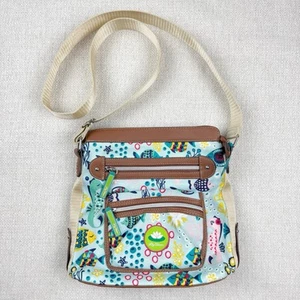 Bolso Bandolera Lily Bloom Cartera Azul Estampado Peces Marinos Correa Ajustable - Imagen 1 de 14