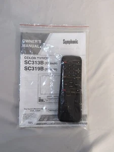 SYLVANIA N9278UD TV / VCR Combo Remote Control for CRT TV Model SSC092 Manual - Picture 1 of 7