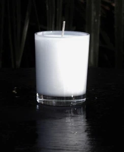 40hr WHITE DRIFTWOOD & COCONUT Tropical Scented SOY Wax Glass Tumbler Jar CANDLE - Picture 1 of 12