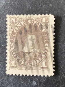 NEWFOUNDLAND, SCOTT # 43, 1c.VALUE BROWN PRINCE OF WALES 1896 ISSUE USED - Picture 1 of 2