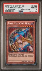 YUGIOH! PSA 8 MINT 2012 DARK MAGICIAN GIRL LCYW-EN022 SECRET RARE 1st Edition - Picture 1 of 2