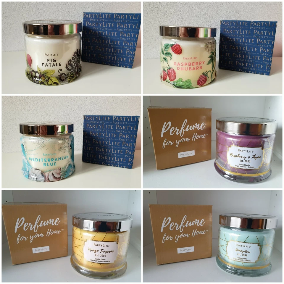 Partylite Dreidochtglas mit Deckel Dreidochtkerze verschiedene Düfte - Bild 1 von 1