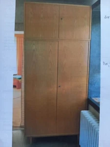Hellerau Moebel 602 Esche 1965 Kleiderschrank m.Aufsatz - Bild 1 von 1