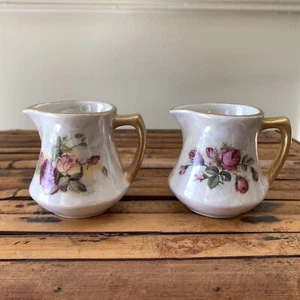 Vintage Lamberton Scammell creme floreali lotto di 2 rose avorio usa - Foto 1 di 10