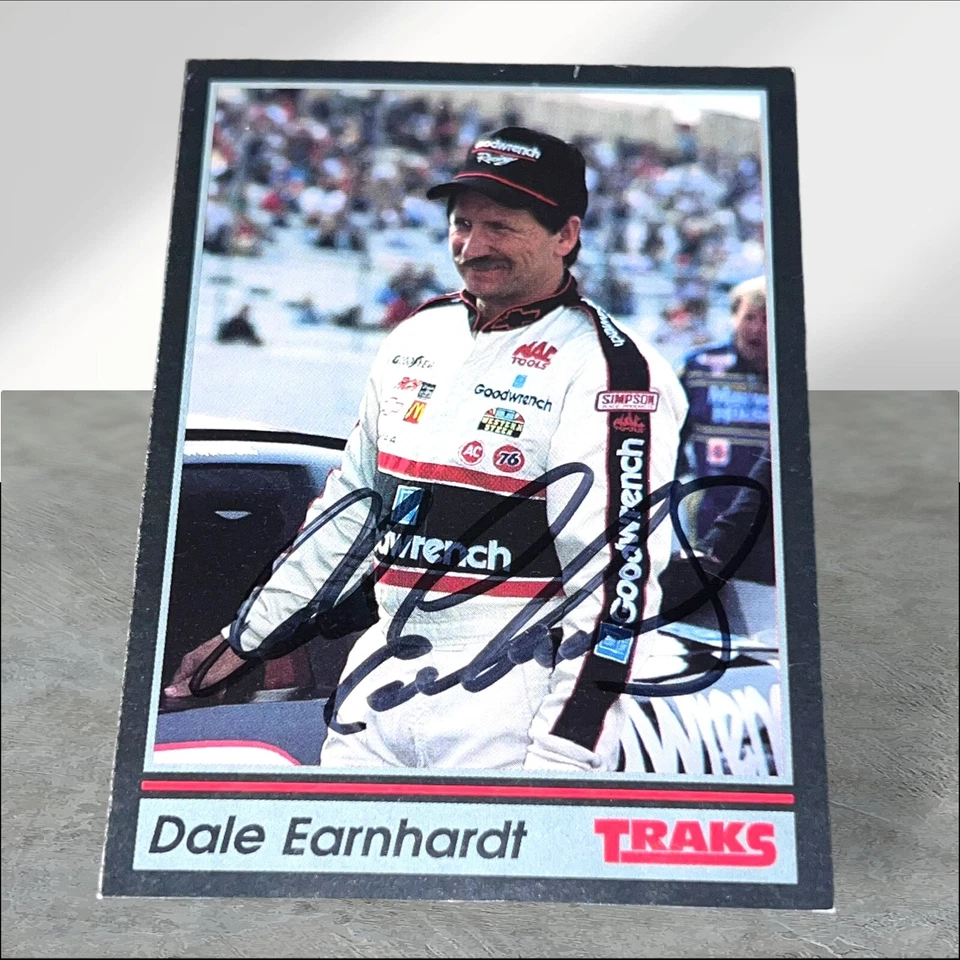 Dale Earnhardt 1991 TRAKS #103 VINTAGE WINSTON CUP NASCAR HOFer autographed card - Image 1 of 1