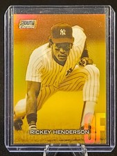 2018 Topps Stadium Club Chrome Gold Minted Rickey Henderson #SCC-161 HOF