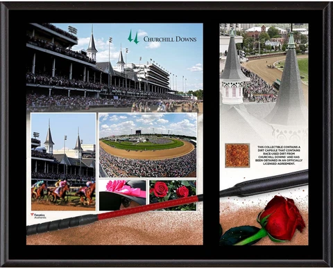 Churchill Downs 12" x 15" Plaque with Race Used Dirt from Churchill Downs Cover
