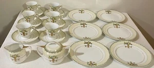 RARO! JAP22 Piatti da dessert, tazze e piattini Demitasse, crema e zuccheriera Cina - Foto 1 di 22