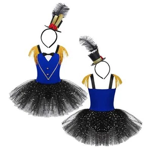 Girls Dancewear Steampunk Dress Ball Gown Circus Ringmaster Birthday Outfit - Picture 1 of 53