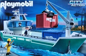 *-*Playmobil: Containerschiff 5253*-* mit Unterwassermotor und in OVP*-* - Bild 1 von 10