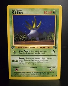 Pokémon TCG - ODDISH - 1ST EDITION - 58/64 - WOTC - JUNGLE (1999) - VINTAGE - NM - Picture 1 of 1