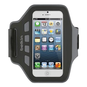 Bransoletka Belkin Ease-Fit do iPhone 5 5S 5c SE czarna smartfon ćwiczenia jogging J28 - Zdjęcie 1 z 3