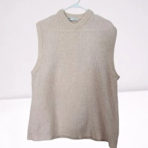 Zara Dusty Rose Wool/Alpaca Blend Knit Vest Size M-L - Picture 1 of 6