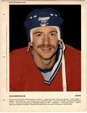 1980-81 Dimanche / Derniere Heure Photos Doug Risebrough #NNO Montreal Canadiens