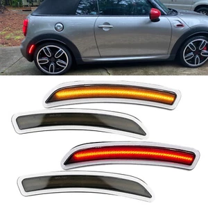 Smoked LED Front & Rear Side Marker Lights Kit For Mini Cooper F55 F56 F57 14-19 - Picture 1 of 13