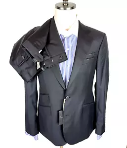 Billionaire Couture Gray Black Check Super 130s Wool 2Btn Suit 48 fits 38R - 39R - Picture 1 of 7