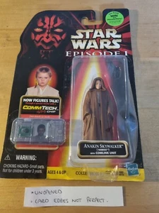 Hasbro Star Wars Anakin Skywalker Figure Boxed New Comm Tech Chip Episode 1 - Foto 1 di 1