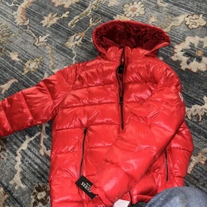 Guess Puffer Jacket Coat Men's Sz 3XLT 112xn71 Hood Logo NWT $240 Authentic - Picture 1 of 12