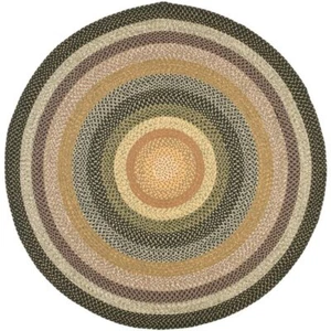 Safavieh Braided 4' Round Hand Woven Polypropylene Rug in Blue - Picture 1 of 1