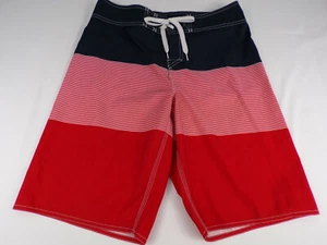 Hang Ten Board Shorts Mens Size 30/32 Surf Skate Swim Navy & Red Excellent - Picture 1 of 6