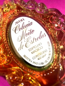 Avon Figural Colonia Noite Estrelas Espelho Magico Hand Mirror Form Brasileira - Picture 1 of 7