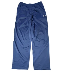 Nike Basketball Pants Navy Blue White Stripe Athletic Warm Up L - Picture 1 of 5