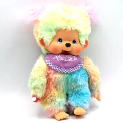 Mädchen Batik-Style | 20 cm | Monchhichi Puppe | mit lilafarbenem Latz - Bild 1 von 2