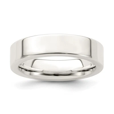 Sterling Silver 5mm Comfort Fit Flat Band Ring - Image 1 of 4