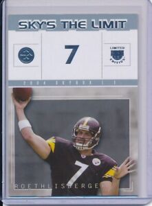 BEN ROETHLISBERGER 2004 SKYBOX LIMITED EDITION SKY'S THE LIMIT RC #7