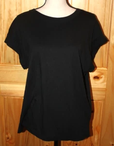 A New Day Women's Black Boxy Sleeveless Crewneck Tee T-Shirt Top Size L *EUC* - Picture 1 of 3