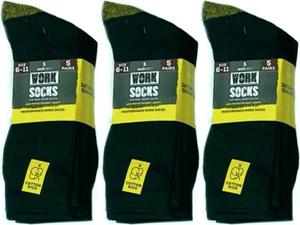 10 Pairs Mens Performance Cotton Rich Everyday Work Boot Socks (lot) UK 6-11 - Picture 1 of 1